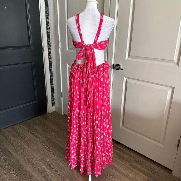 Rococo Sand Vega Barbiecore Maxi Dress in Hot Pink with Silver Stars Size M - Picture 5 of 8